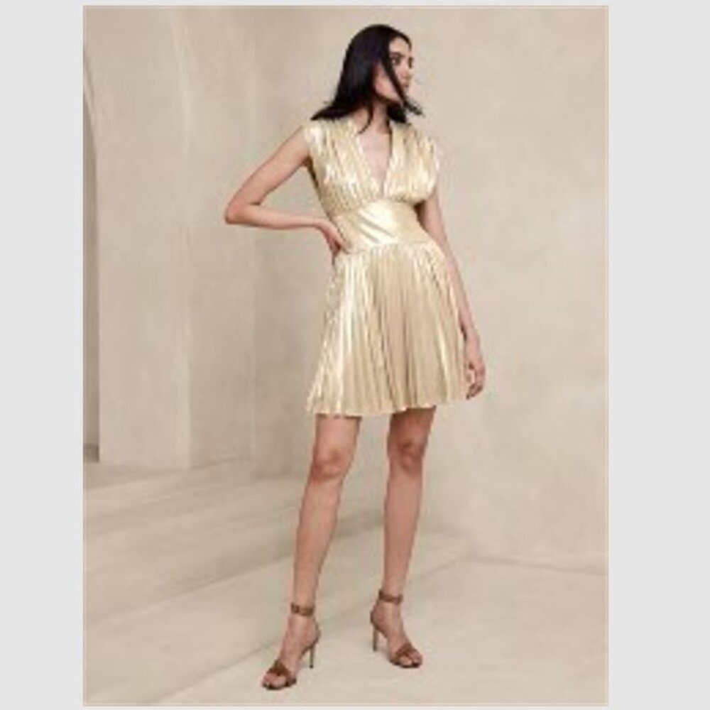 Banana Republic Cici MIni Dress Champagne Sz 4